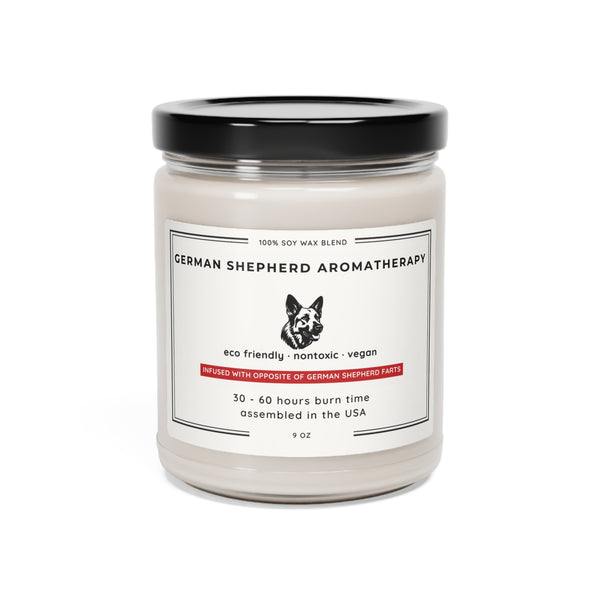 Candle "Infused with Opposite of Boston German Shepherd Farts"