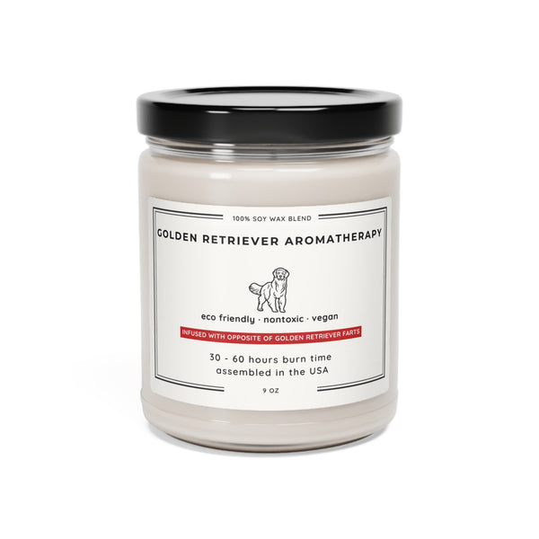Candle "Infused with Opposite of Golden Retriever Farts"